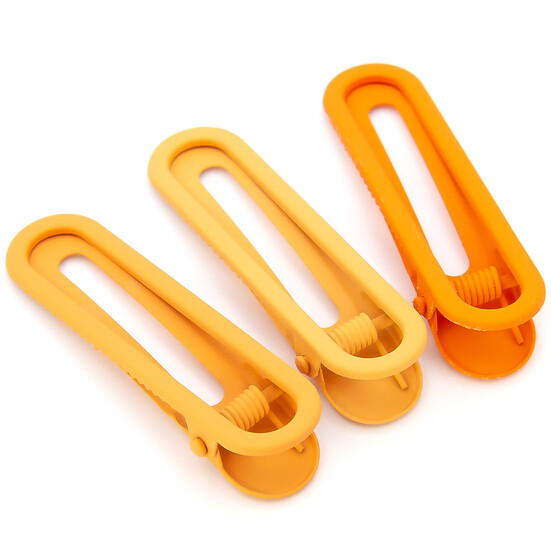 Заколка для волос Soft-touch металл 3 шт. 60х16 мм Оранжевый