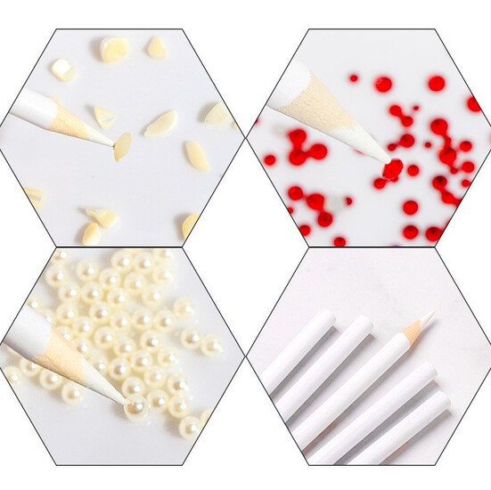 Карандаш для страз и разметок 17,5х8 мм Белый 1 шт.