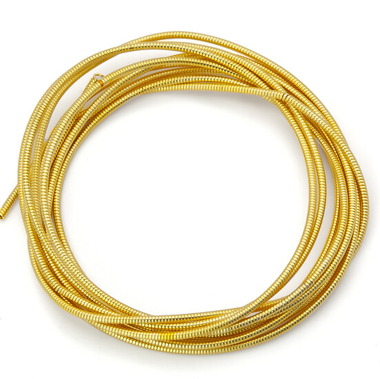 Канитель жесткая 1 мм 1 м Золото светлое