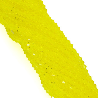 Намистини кришталеві Біконус 3,5х3,2 мм Ø 0,8 мм (+-125 шт.) Цитрін