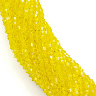 Бусины хрустальные Биконус 2,3х3 мм Ø 0,8 мм (+-160 шт.) Цитрин АВ