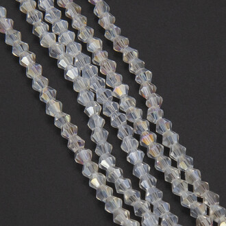 Намистини кришталеві Біконус 2,3х3 мм Ø 0,8 мм (+-160 шт.) АВ