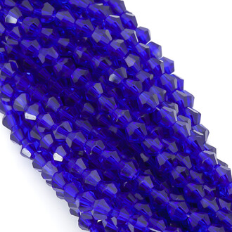 Намистини кришталеві Біконус 6,2х6 мм Ø 1 мм (+-46 шт.) Електрик