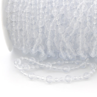Гирлянда из бусин на нитке размер 8/4 мм 1 м Прозрачный
