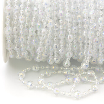 Гирлянда из бусин на нитке размер 8/4 мм 1 м АВ