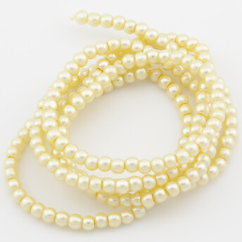 Бусины стекло под жемчуг Шар 4 мм ±210 шт. 80 см 21 Цитрин