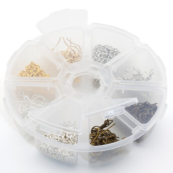 Набор штифтов и швенз №4/2 8 ячеек 100 мм 4 цвета ±880 шт.