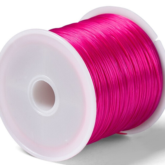 Гумка листкова для браслетів 1 мм Рожевий +-60 м