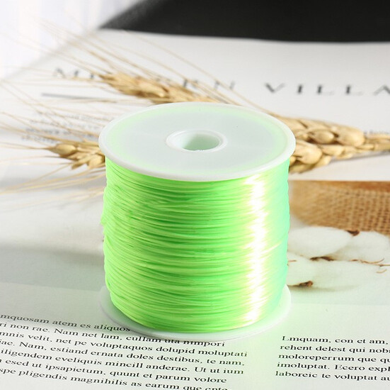 Гумка листкова для браслетів 1 мм Салатовий +-60 м