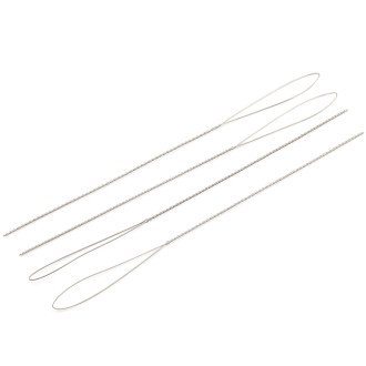 Иголка для бусин крученая из нержавеющей стали 0,7х140 мм Платина 1 шт.