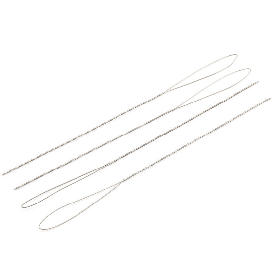 Иголка для бусин крученая из нержавеющей стали 0,7х140 мм Платина 1 шт.