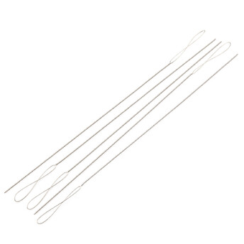 Иголка для бисера/бусин крученая из нержавеющей стали 0,4х130 мм Платина 1 шт.