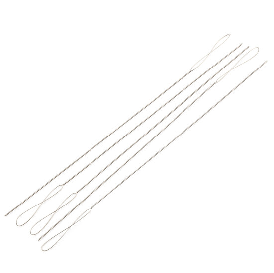 Иголка для бусин крученая из нержавеющей стали 0,6х130 мм Платина 1 шт.