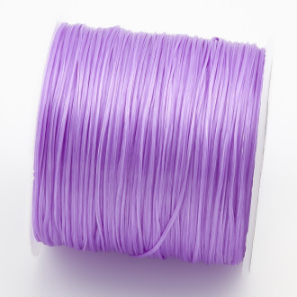 Резинка слоеная для браслетов 1 мм Сиреневый +-60 м