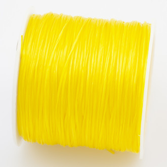 Резинка слоеная для браслетов 1 мм Лимонный +-60 м