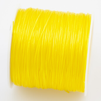 Резинка слоеная для браслетов 1 мм Лимонный +-60 м