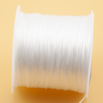 Резинка слоеная для браслетов 1 мм Белый +-60 м