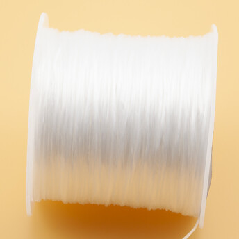 Резинка слоеная для браслетов 1 мм Белый +-60 м