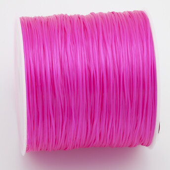 Резинка слоеная для браслетов 1 мм Маджента +-60 м
