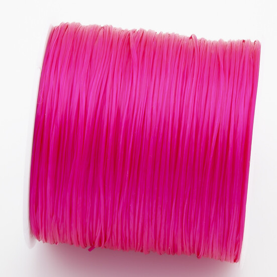 Гумка листкова для браслетів 1 мм Рожевий +-60 м