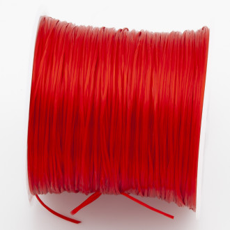 Резинка слоеная для браслетов 1 мм Красный +-60 м