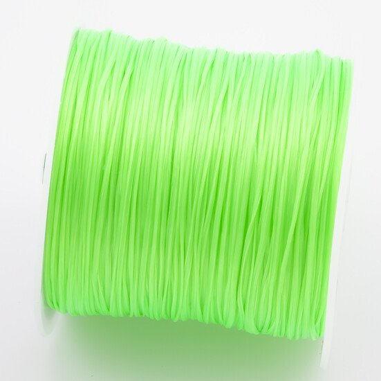 Гумка листкова для браслетів 1 мм Салатовий +-60 м