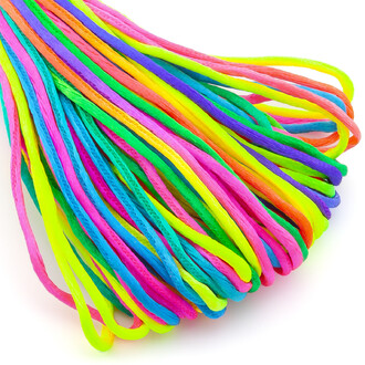 Шнур нейлоновый атласный Шамбала 1 мм Радужный +-20 м