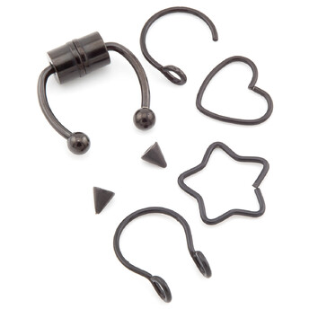 Набор подарочный Пирсинга металлического, всего 5шт., цвет Черный