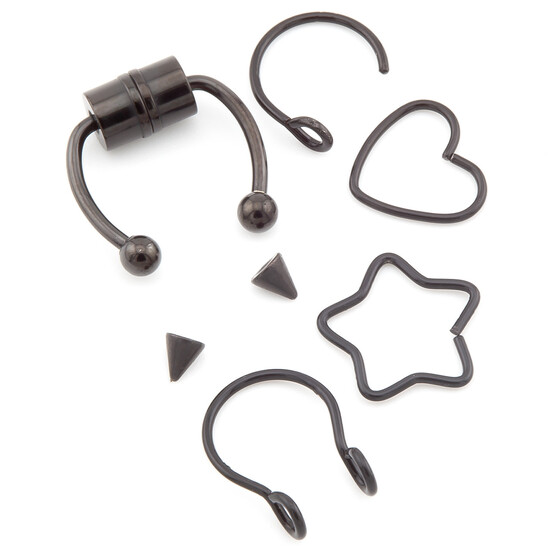 Набор подарочный Пирсинга металлического, всего 5шт., цвет Черный
