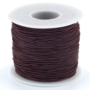 Шнур резинка 1 мм Коричневый 1 м