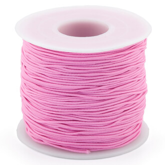 Шнур резинка 1 мм Розовый светлый 1 м