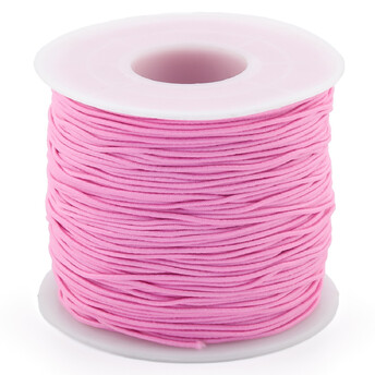 Шнур резинка 1 мм Розовый светлый 1 м