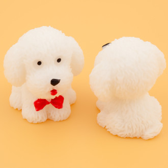 Декоративная фигурка Пудель Белый 21х22х24 мм 1 шт.