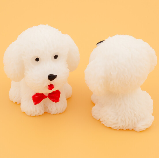 Декоративная фигурка Пудель Белый 21х22х24 мм 1 шт.