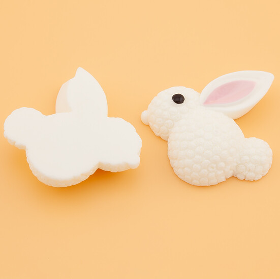 Декоративная фигурка Кролик Белый 31х32х9 мм 1 шт.