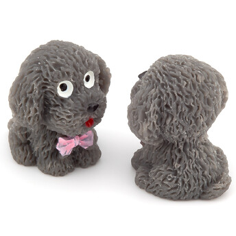 Декоративная фигурка Пудель Серый 21х22х24 мм 1 шт.