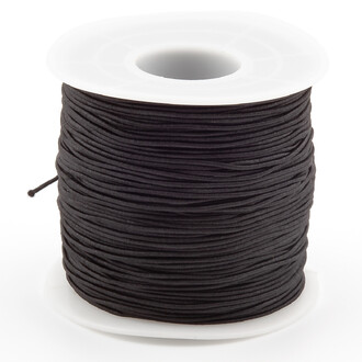 Шнур резинка 1 мм Черный 1 м