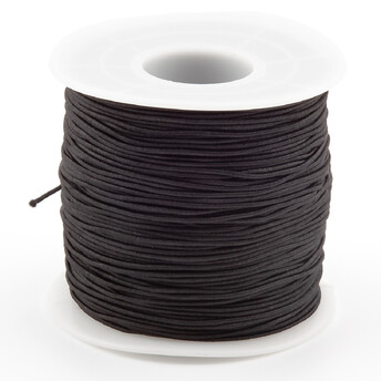 Шнур резинка 1 мм Черный 1 м