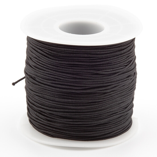 Шнур резинка 1 мм Черный 1 м