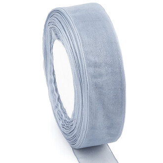 Стрічка органза 2,5 см Сірий 1 рулон +-45 м