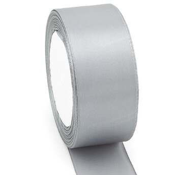 Лента атласная 4 см Серый 1 рулон +-23 м