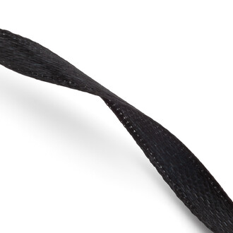 Лента атласная 0,6 см Черный 1 рулон +-91 м