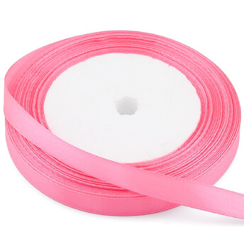 Лента атласная 0,7 см +-23 м 1 шт. Розовый яркий