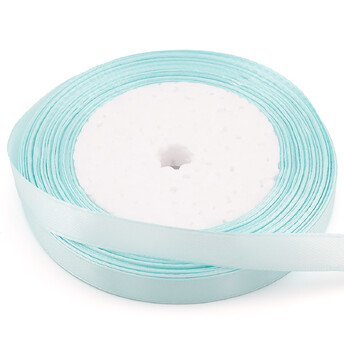 Лента атласная 1 см Тиффани 1 рулон +-23 м