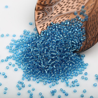 Бисер Парчовый 2 мм 50 г Синий светлый
