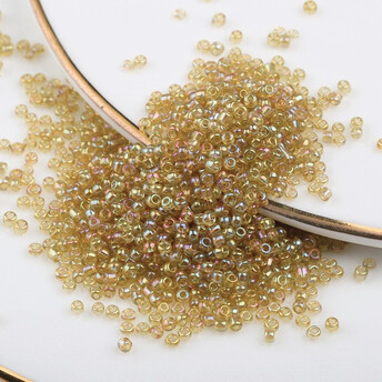 Бисер Бензиновый 2 мм 50 г Оливково-золотистый