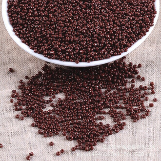 Бисер Натуральный 2 мм 50 г Коричневый яркий