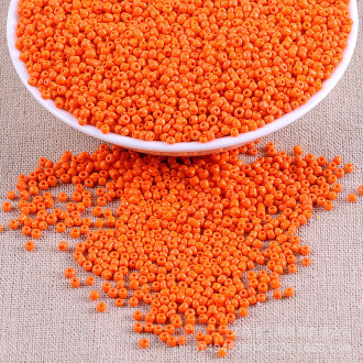 Бисер Натуральный 2 мм 50 г Оранжевый яркий
