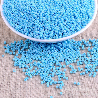 Бисер Натуральный 2 мм 50 г Голубой