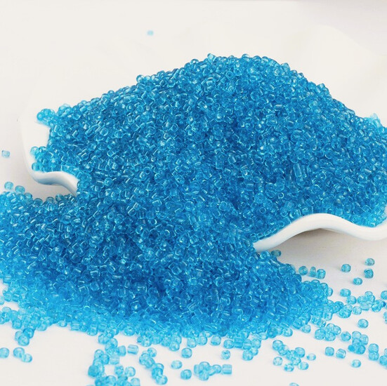 Бисер Прозрачный 2 мм 50 г Голубой темный